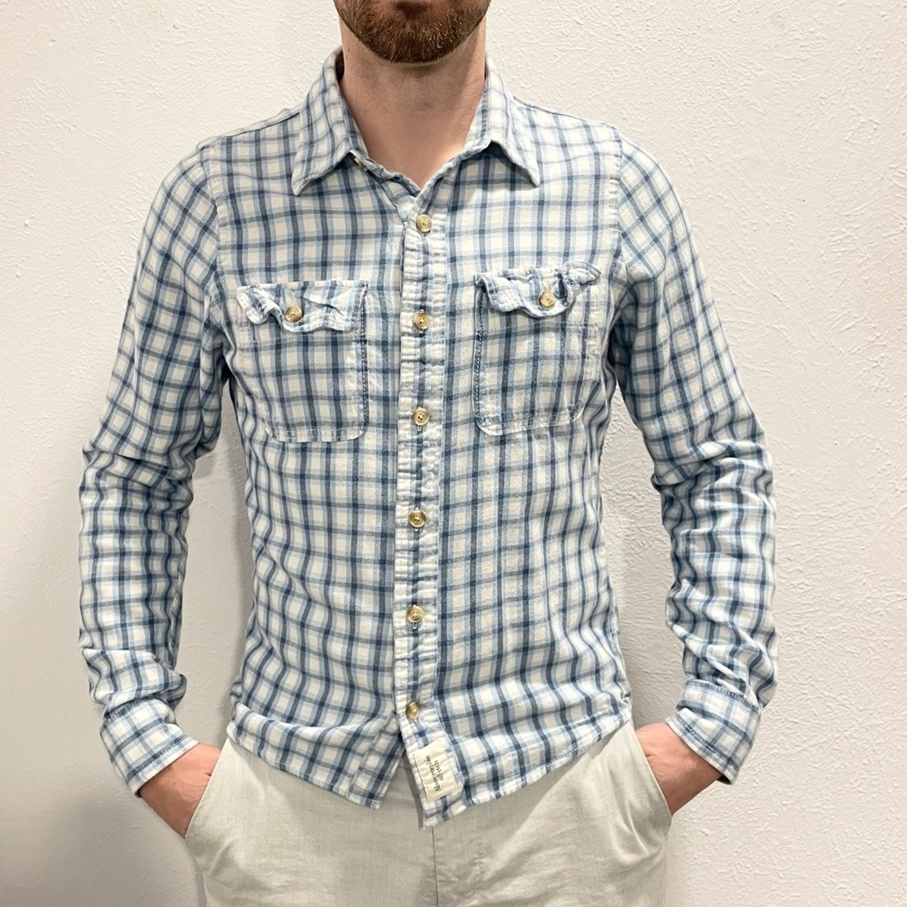 Abercrombie & Fitch Mens Flannel Long Sleeve Shirt.